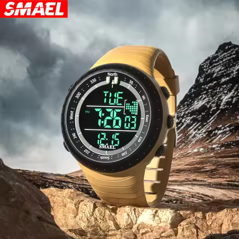 SMAEL Waterproof Sports Electronic Watch Night Light Alarm Watch 1237 Multi functional Outdoor Watch