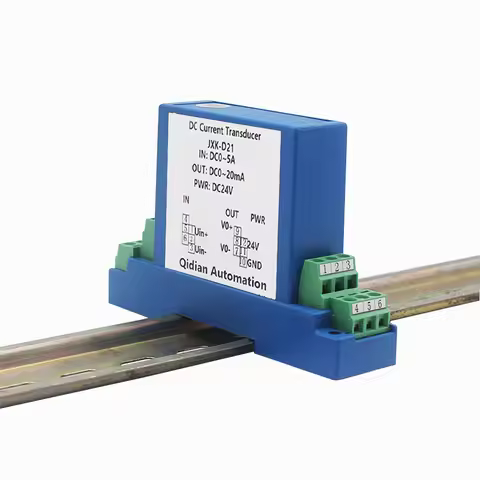 AC DC 0-10A 0-5A 0-3A 0-1A Current Sensor DC24V 4-20mA 0-10V 0-5V RS485 35mm Din Rail Hall Effect Cu