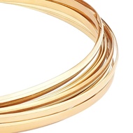 BENECREAT 6 Gauge 16 Feet Half Round Brass Wire - 4mm Wide Gold Jewelry Beading Wire for Crafts