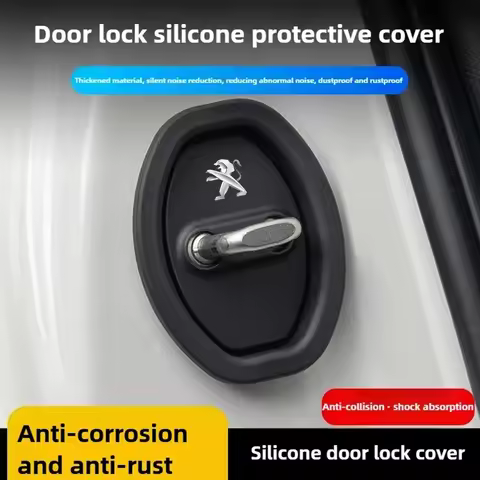 Car Door Lock Silicone Cover Shock Absorber Pad For Peugeot 208 2008 308 3008 5008 408 508 Anti-rust
