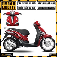 Tem Liberty Thiết Kế Sport | LBT-09 | Decal Dán Xe Máy Liberty 125 Chống Nước Bền Màu - Azdecal