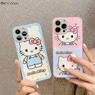 OPPO Reno 7 5 Pro 4 SE 6 4Z 3 2Z 2F 2 R17 R15 R15X K1 R11 R11s R9s Phone Case Hello Kitty Cat Bowknot Bow Milk Tea Cute Cartoon Pink Leather Simple Soft Casing Cases Case Cover