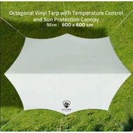 TENDA Octagonal flysheet 600 x 600 cm tent roof