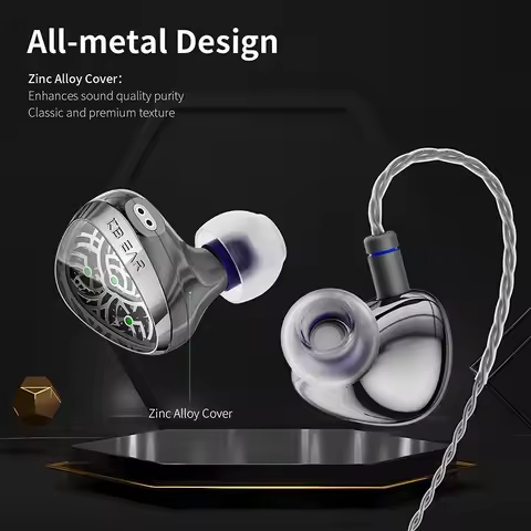 KBEAR NEW TBX Tourbillon X IEMS in-Earphone Wired Headphones 10mm CVD-Coated Carbon Fiber Diaphragm 
