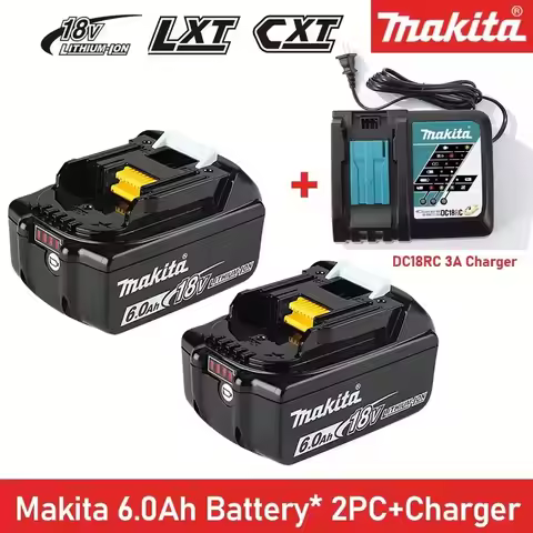 Original Makita 6Ah/5Ah/3Ah for Makita 18V Battery BL1830B BL1850B BL1850 BL1840 BL1860 BL1815 Repla