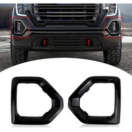 1 Pair Front Fog Light Bezel Cover Exterior Trim Replacement Compatible with GMC Sierra 1500 4-Door 