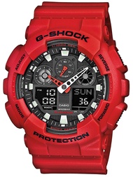 นาฬิกาข้อมือนาฬิกาข้อมือผู้ชายสายเรซิ่นGshock รุ่น GA100B-4A (Red)