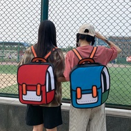 Backpack Schoolbag Schoolbag Lin Miaomiao Korean High School Two-Dimensional Comics 2D Backpack 3D T