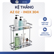 AZ-02 Straight Bathroom Shelf, High Quality 304 Stainless Steel, Straight Bathroom Shelf, 2-Tier Bat