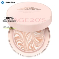 Age20's Glow Fit Tone-Up Sun Pact SPF50+ PA++++ 12.5g, radiant brightening sun protection for a smoo