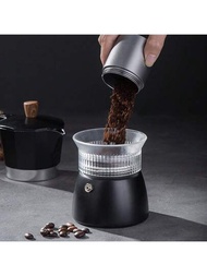 1入組摩卡壺分料漏斗，爐頂式意式濃縮咖啡製造配件，咖啡分料漏斗，適用於摩卡壺3/6杯
