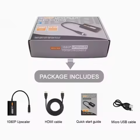 Ratio Switch S-video Input Bitfunx HDMI Converter for SEGA Saturn SS 1080p Upscaler 4:3/16:9 Aspect