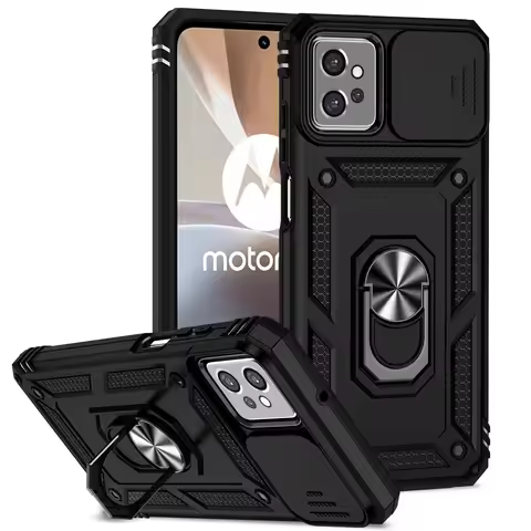 Luxury Armor Case for Moto G31 G32 G52 G62 G82 G Stylus Edge Power Play 5G 2024 2025 Ring Holder Sli