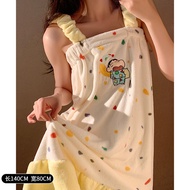 Cute Crayon Shinchan Thick Coral Fleece Hair Drying Cap Womens Super Absorbent Quick Dry Hair Towel 