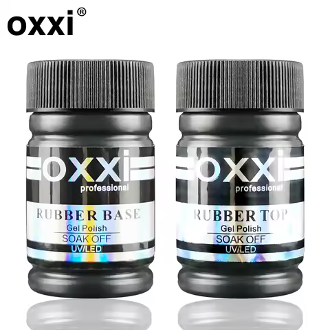 OXXI 30ml Semi-permanent Base and Top Coat for Gel Polish Nail Art Hybrid Nail Polish UV LED Rubber 