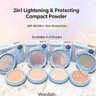 Compact Powder Glass two way cake WARDAH Lightening Foundation 2in1 Compact Powder 12g SPF 40 PA++++