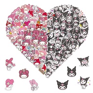 100Pcs My Melody and Kuromi Sticker for Kids,Cute Cartoon Characters Stickers, Decal Childrens Decor