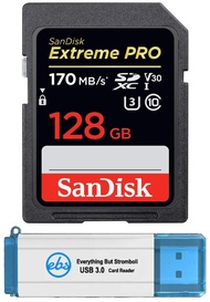 128GB SDXC SD Extreme Pro Memory Card Bundle Works with Canon EOS Rebel T5, T5i, T6, T6i, T7, T7i Di