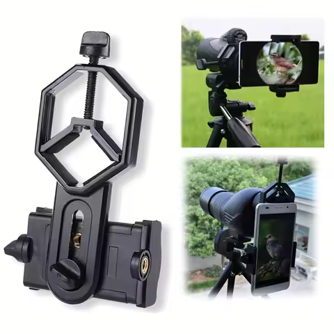 Universal Cell Phone Adapter Clip Mount for Binocular Monocular Spotting Scope Telescope Phone Holde