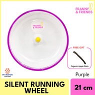 Franny and Friends Silent Running Wheel 17.5cm/21cm w/ Bracket Hamster Wheel Hedgehog Wheel