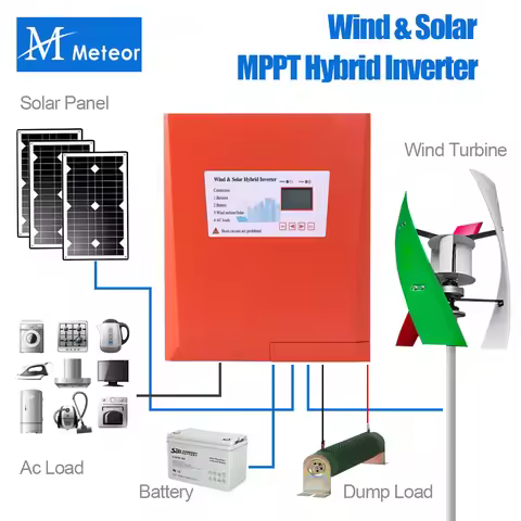 Mppt Max 5kw Wind & 5kw Solar Hybrid Inverter with Dump Load and Max 2kw Output power Use for free E