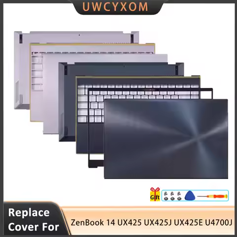 For ZenBook 14 UX425 UX425J UX425E U4700J Full Housing Cover LCD Back Cover/Front Bezel/Hinges/Palmr