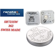 Renata 362 SR721SW Battery Silver 1.55V Battery SWISS MADE