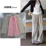 Quần Suông Nữ Dáng DàiQuần Nữ Cạp Chun Kẻ Sọc Chất Thô Mềm Có Bigsize JUDIE.Closet