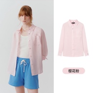 เสื้อเชิ้ตผู้หญิงแขนยาวสีขาว ผ้าลินิน ทรงหลวม คอลเลกชั่นฤดูร้อน เสื้อเชิ้ตแขนยาวสไตล์ใหม่จากแบรนด์ T