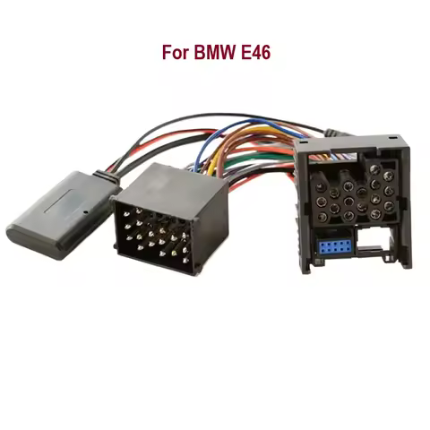 Car Bluetooth 5.0 Music Audio Adapter Microphone Cable with 10pin aux Auxiliary Part For BMW E46 E46