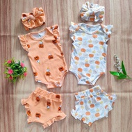 Baby Girl Jumper Clothes 3-18 Months JEJE set Bodysuit Shorts Kids FREE Bandana by Little Koda