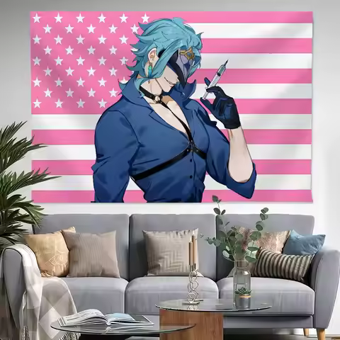 Dottore Genshin Impact America 150x200cm 60x90cm Flag Decoration Outdoor Picnic Party Home Camping P