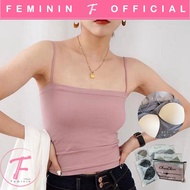 CODE R54L Women's Tank Top Plain Basic Tank Top With Small Strap Cups Spandex