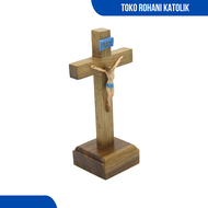 PATUNG YESUS-MARIA 10 cm/ SALIB DUDUK KATOLIK / PATUNG BUNDA MARIA / PATUNG TUHAN YESUS / PATUNG KAT