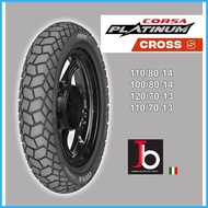 ◺ ஐ ◭ CORSA PLATINUM CROSS S 110/80-14 100/80-14 110/70-13 140/70-13 Free Tire Sealant