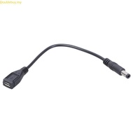 Doublebuy DC to USB Adapter Cable 5Pin Micro USB Female to DC Male to 5 5x2 5mm 5 5x2 1mm Converter 