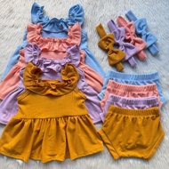 Kids Andi 3 in 1 Terno Coords for Girls 3months to 5 years old S M L