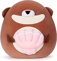 Colliyarko Large Otter Plush Pillow Stuffed Animal Toy,Big Cute Soft Toys 12" Fat Kawaii Cuddle Ador