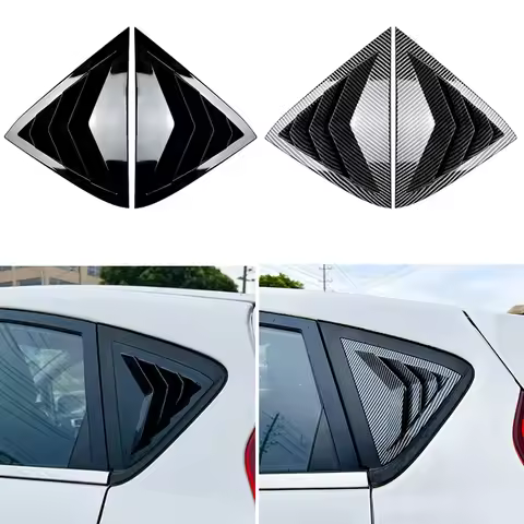 Fit For Ford Fiesta MK7 7.5 Hatchback 2008-2017 Pair Rear Side Window Louvers Shutter Cover Trim Car