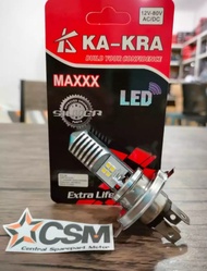Lampu Led Depan Utama 2 Sisi H4 Kaki 3 Motor Vixion Ninja Dll Model KA-KRA Super Terang - CSM
