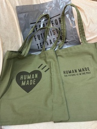 全新 HUMAN MADE 綠色 軍綠色 墨綠色 BOOK TOTE 肩背包 托特包 手提包 購物袋 正品