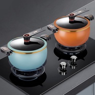 26CM Dutch Oven Pot with Glass Lid, Enameled Cast Iron Dutch Oven with Dual Handles for Sourdough Br