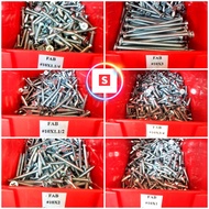 FAB White Screws Full Thread (10x1, 10x1 1/2, 10x1 1/4, 10x2, 10x3)