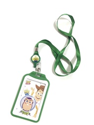 สายห้อยบัตร สายคล้องคอ โยโย่ พร้อมซองบัตรสายยืดออกกลับเองได้ โยโย่ ลาย TOY สีเขียว กรอบขาว น่ารัก สา