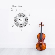Smart Design 創意無痕壁貼◆音樂時鐘(含機芯) 8色可選
