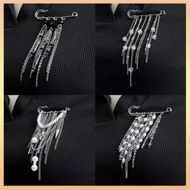 High-Quality Multi-Layer Chain Brooch Glamorous Long Tassel Chain Brooch Color-Blocked Elegant For  