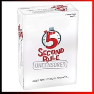 New Board Game 5 Second Rule Uncensored Party Funny Game for 17+ Years