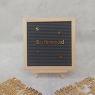 [READY] Felt letter board grey babyborn letter board nameplate