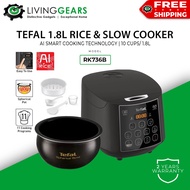 Tefal Ai Smart Rice Cooker Easy Rice Plus 1.8L (10 Cups) RK736B