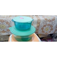 Tupperware clear bowl 1 set (2 pieces)